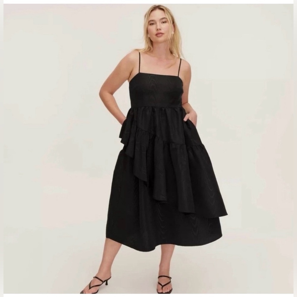 Kate Spade x Target | Black Tiered Midi Dress | L NWT